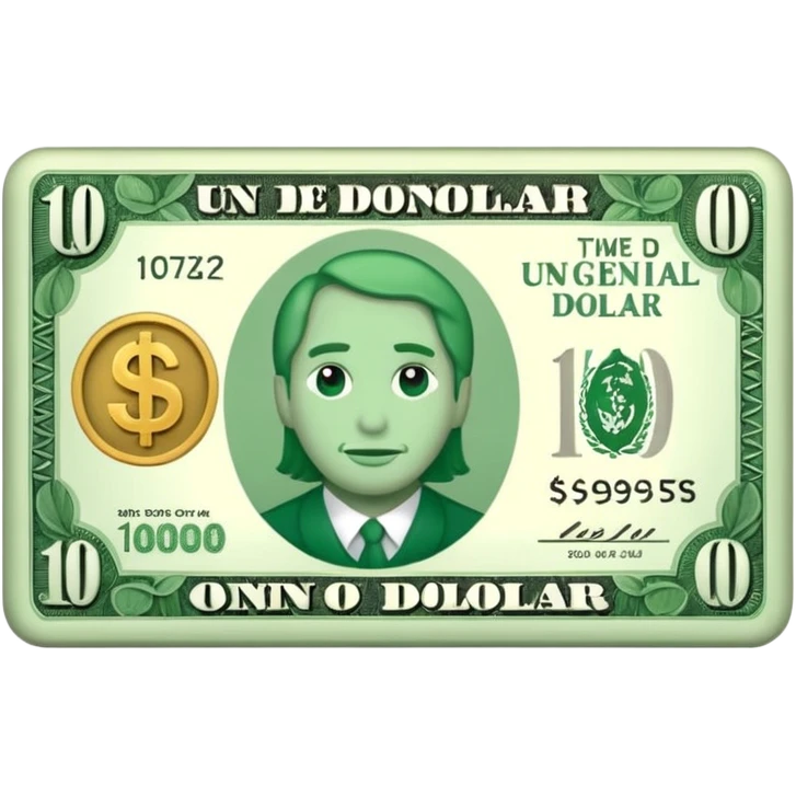un billete emoji
