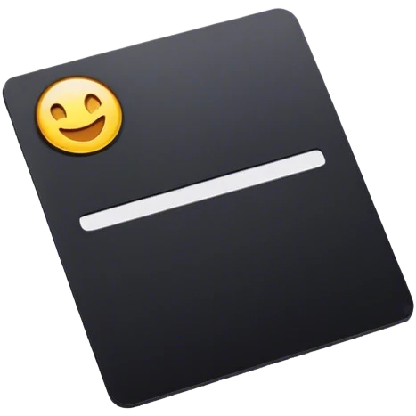 A black card and a white card without print emoji