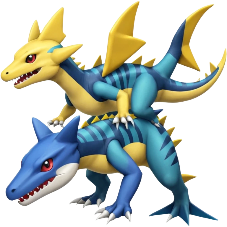 Zeraora-Sharpedo-Garchomp-Ampharos-Rhypherior-Sceptile-fusion emoji