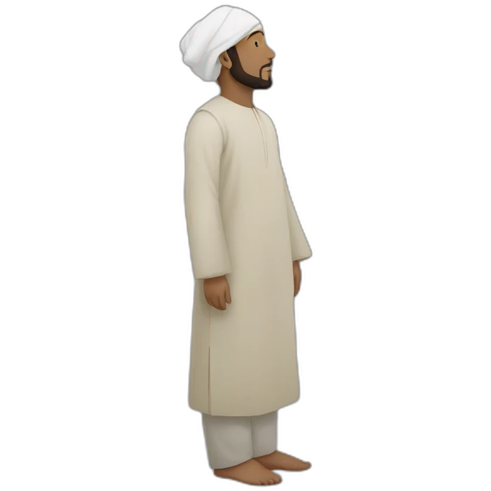 a muslim men prayer in kebba emoji