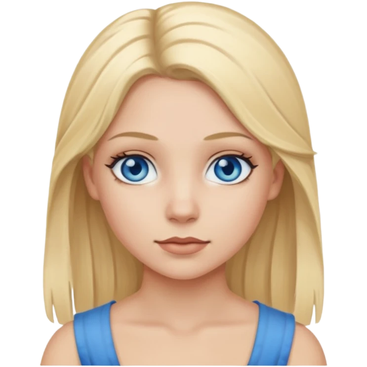 Slave female with blue eyes and blonde hair emoji