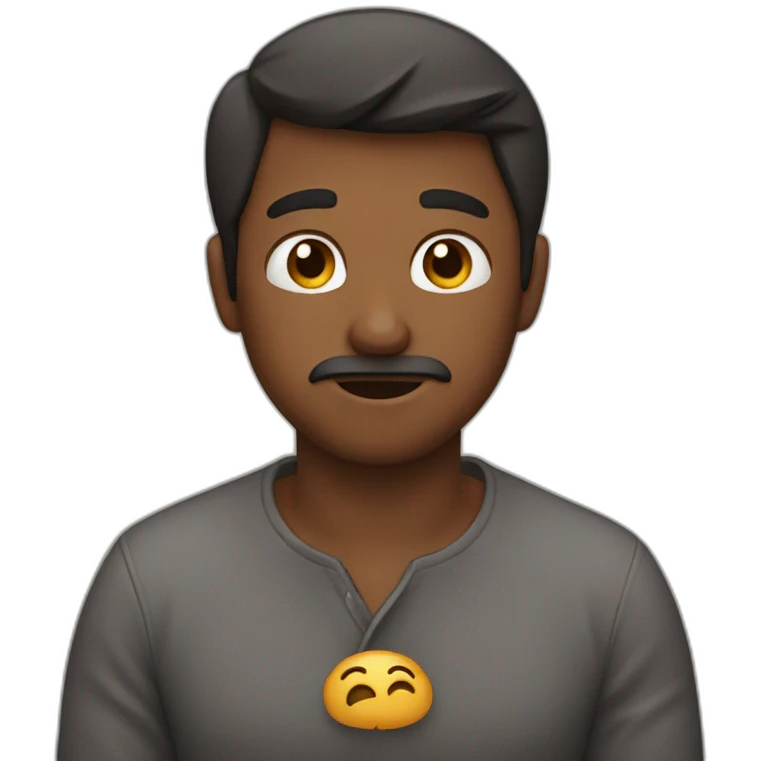 Man saying sorry while holding ears emoji