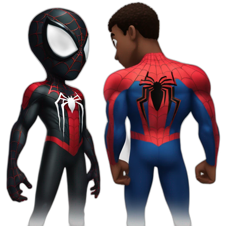 Miles morales spiderman et Venom spider man emoji