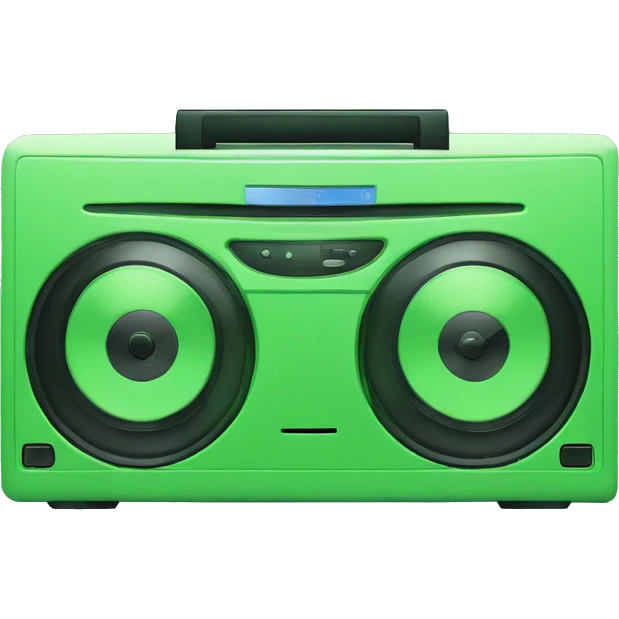 all green color cd player  emoji