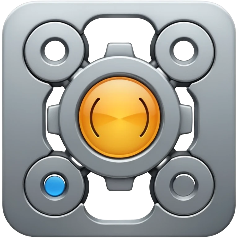 settings gear icon for site navigation. just one gear. no happy face, just grey, 6 notches emoji