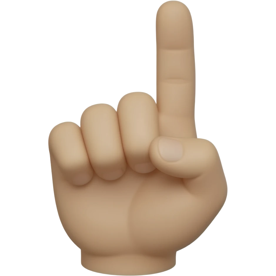 A handheld upright with the tips of the thumb and fingerspressed together emoji