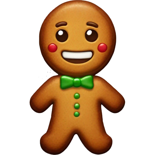 Ginger bread cookie man emoji
