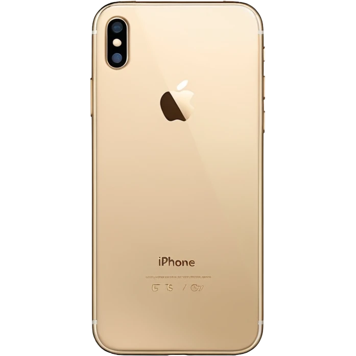 back of iPhone in champagne gold colour emoji