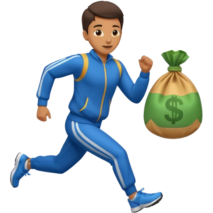 Robber running with Money bag emoji