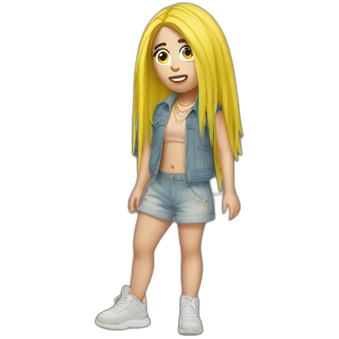 Billie Eilish plage debout emoji