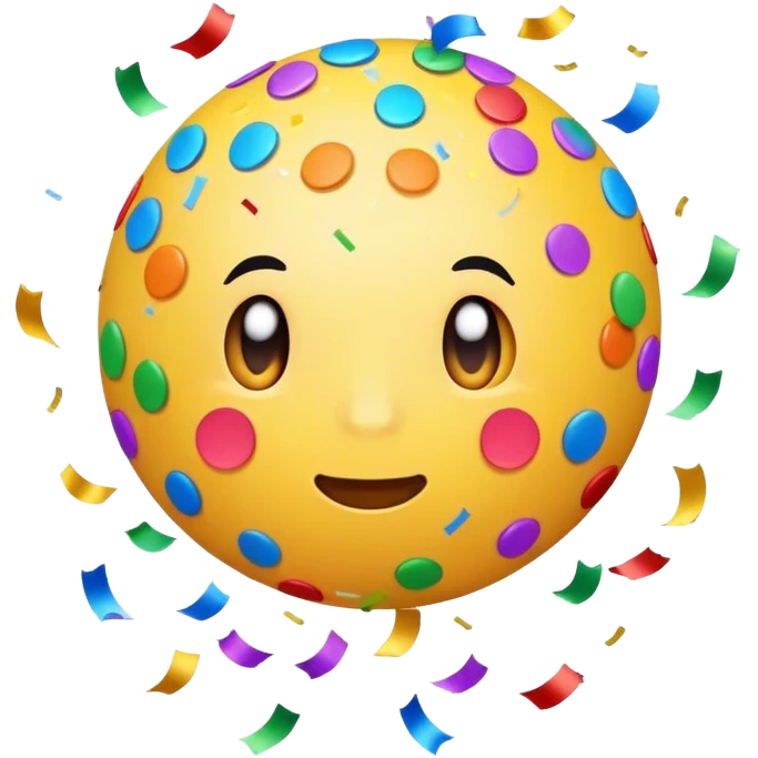 Bitterbal with confetti emoji