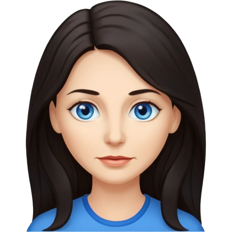 Mature woman with long dark hair emoji