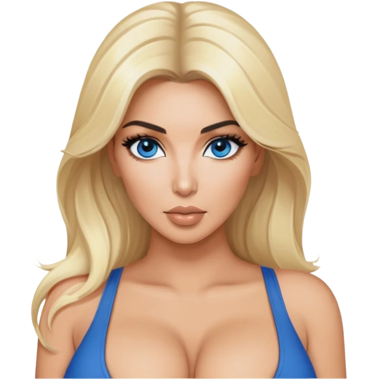 kim kardashian blonde hair blue eyes cleavage emoji
