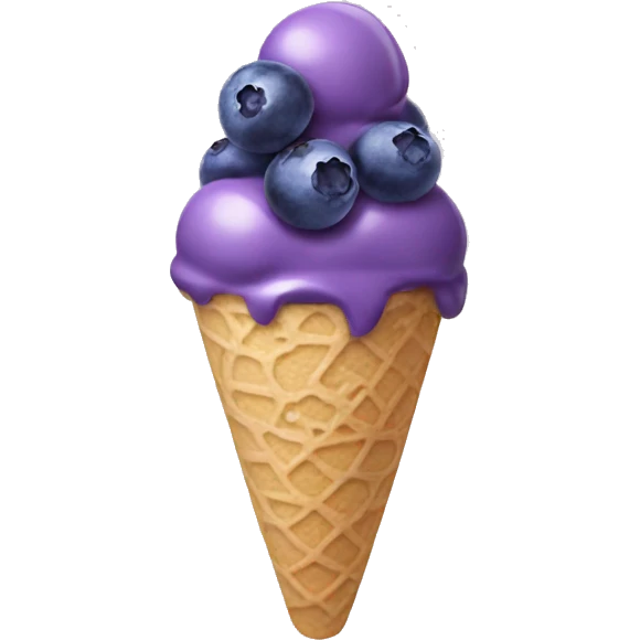 ice cream with blueberries  emoji