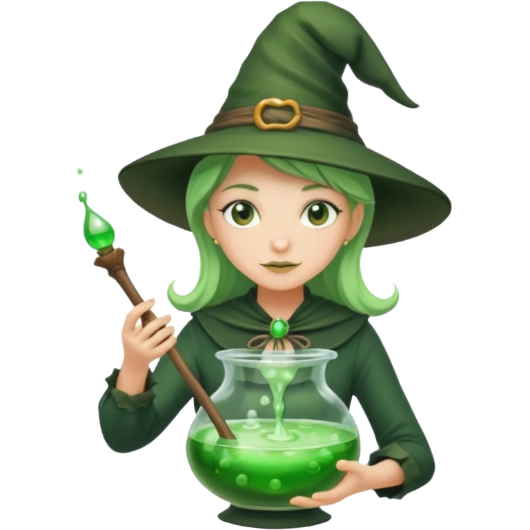 green witch cooking potion emoji