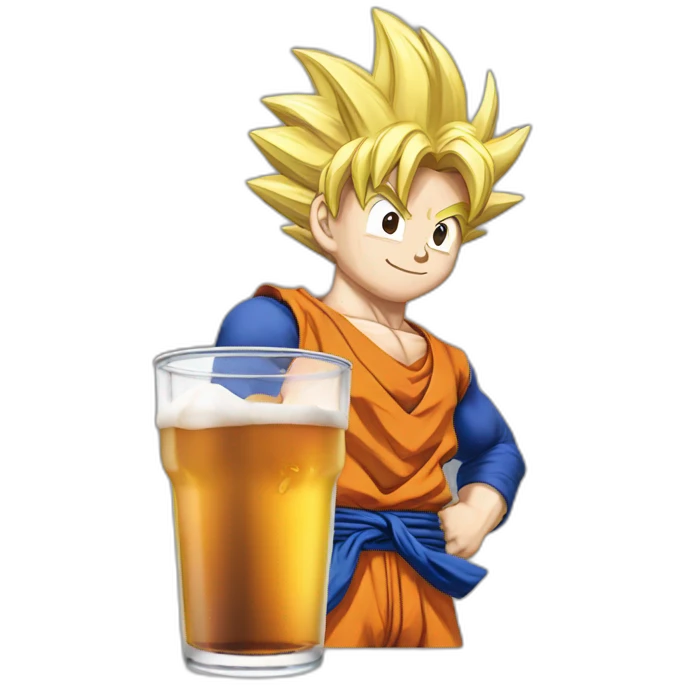 Goku drinking Pepsi emoji