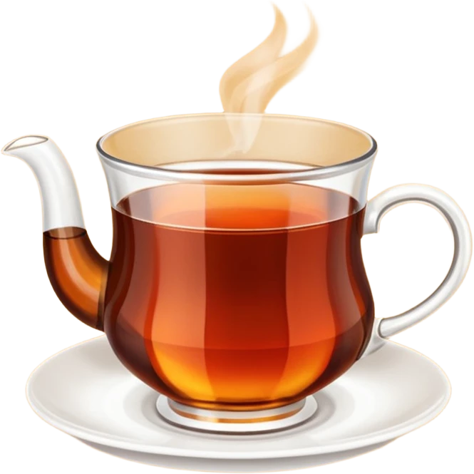 Turkish tea in the turkish tea cup emoji