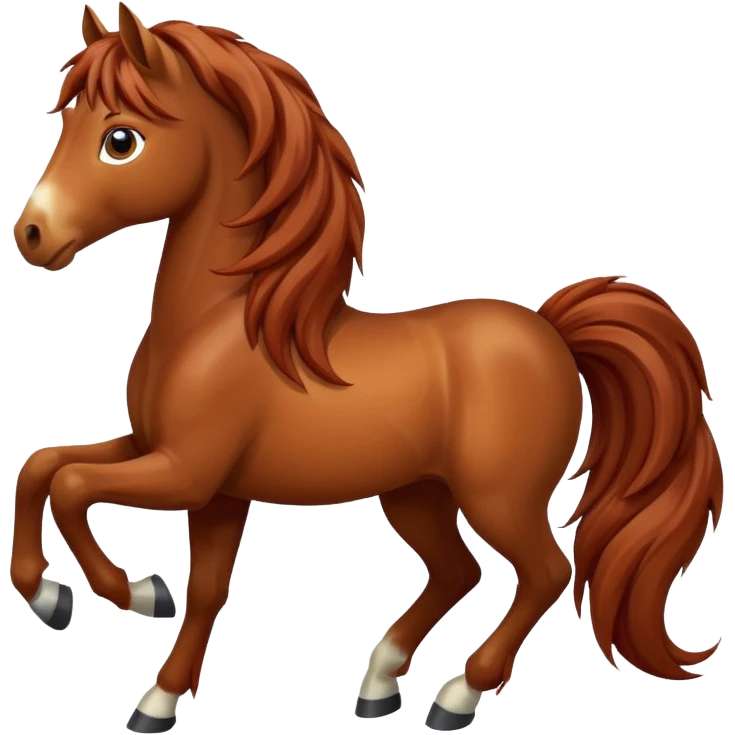 the cartoon horse should be more cartoon emoji
