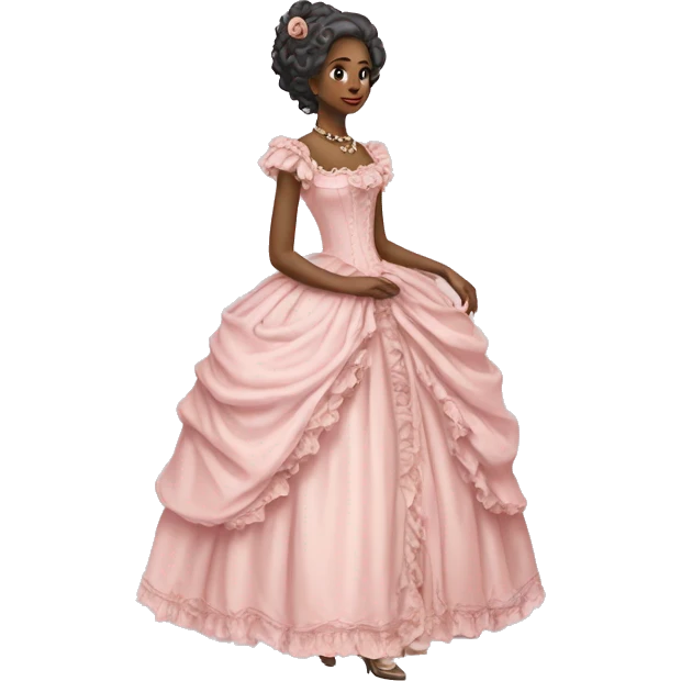 rococo pale pink dress emoji