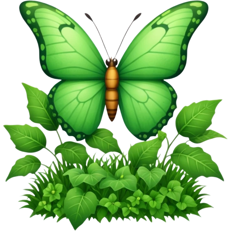 Grassy grass ivy plant bitterfly  emoji