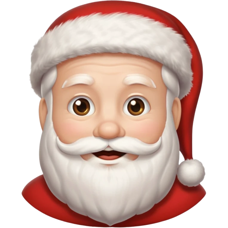 santa with no hair on face  emoji