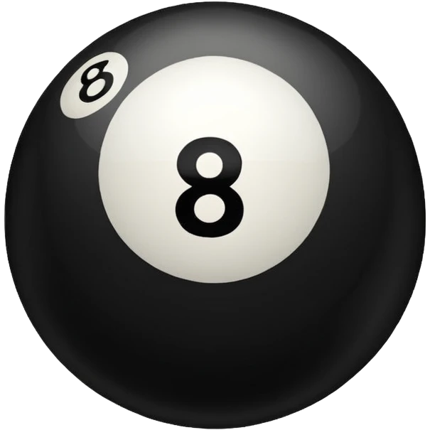 As este emoji 🎱 pero ponele un 1 a la par del ocho  emoji