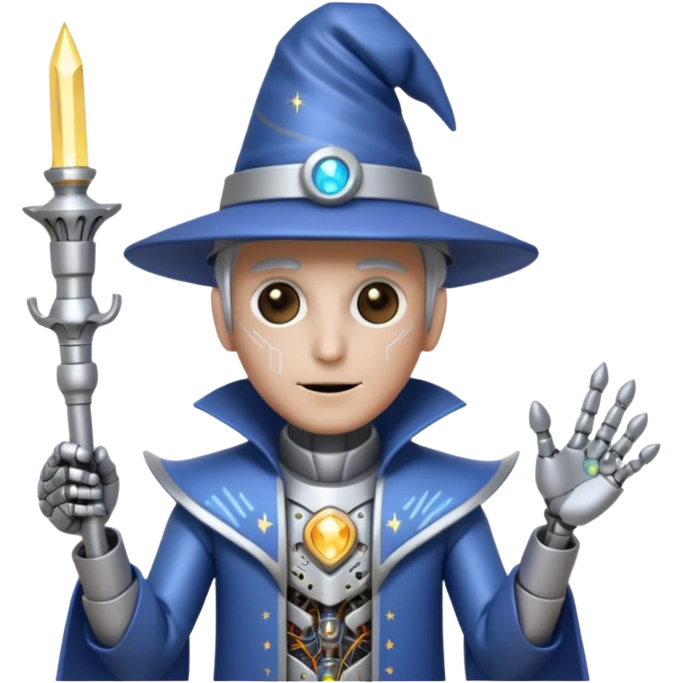 un mago robot programador emoji