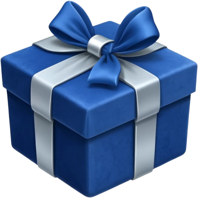 Sapphire gift box emoji