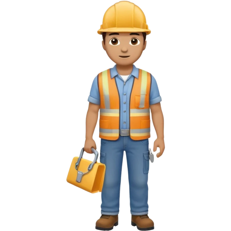 man working in construction full body emoji