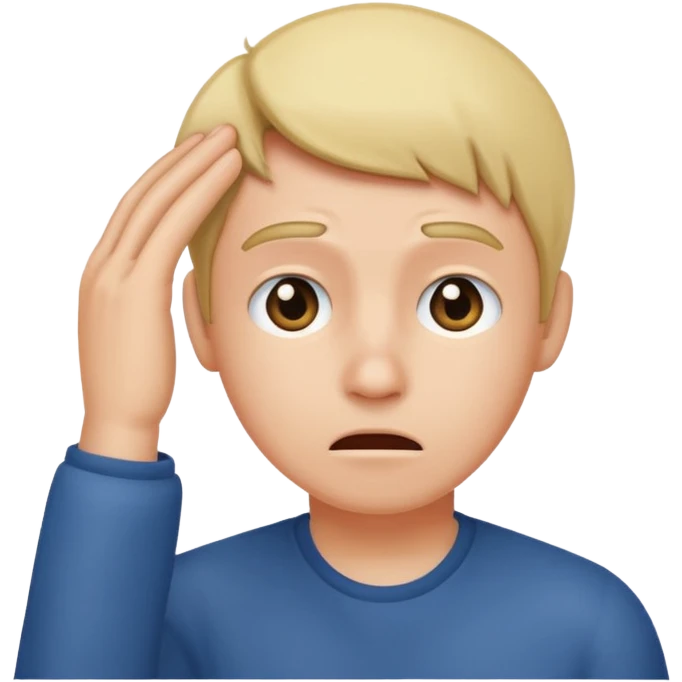 confused face scratching head emoji