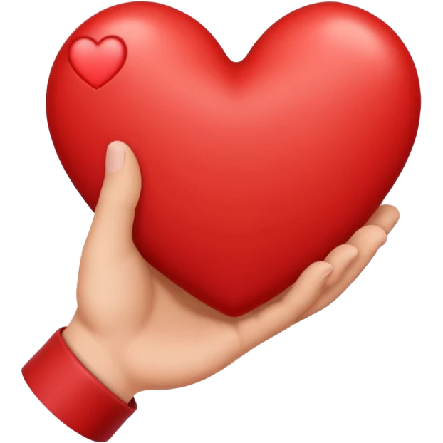 hand holding heart icon emoji