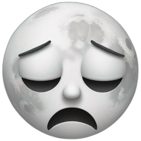 stressed moon face emoji