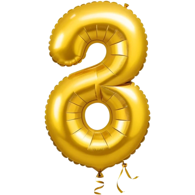 20 number in gold baloons emoji