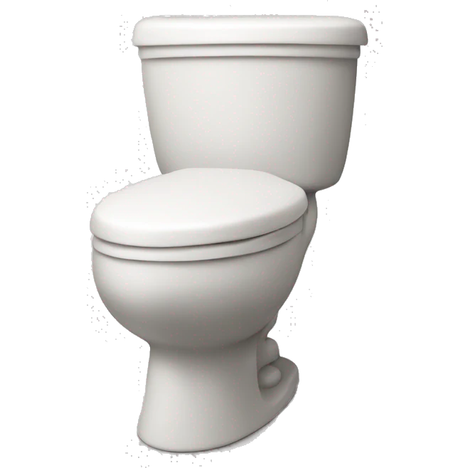 toilet with a head emoji