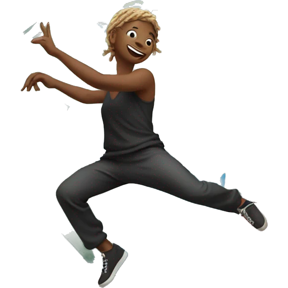 person dancing on planet emoji
