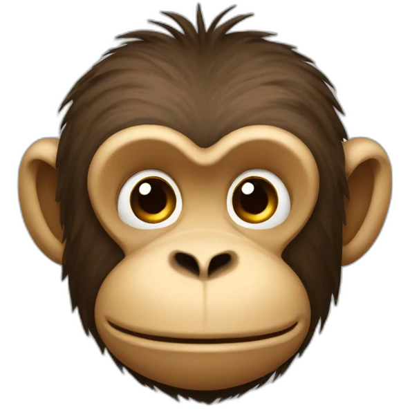 M monkey with a letter M simplistic emoji