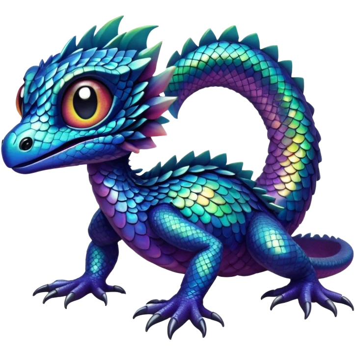 Vibrant dark dull Randomly-colored sparkly exotic Fakémon-creature emoji
