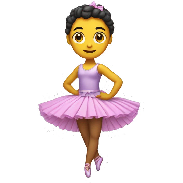 Hipopótamo bailarina con falda y moño emoji