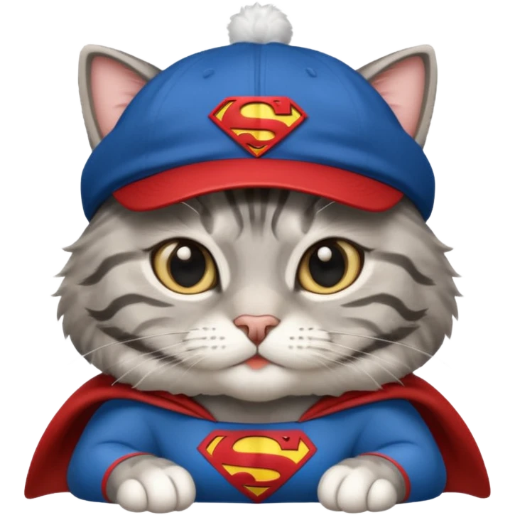 A cat with a superman cap emoji