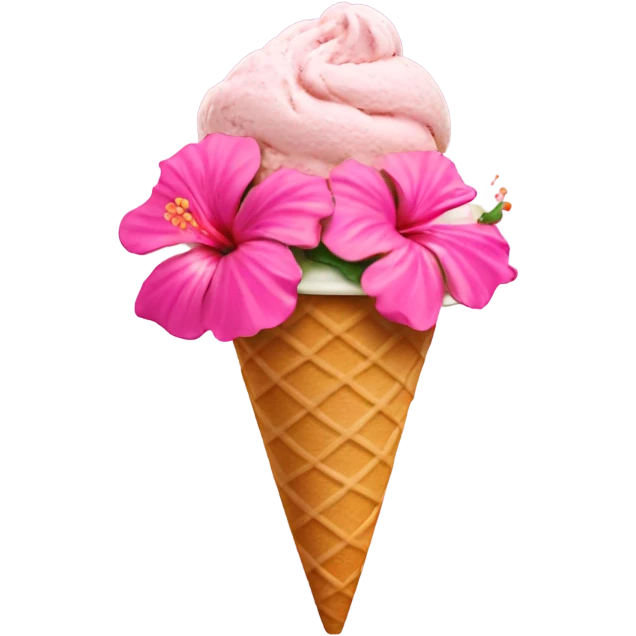 hibiscus ice cream  emoji