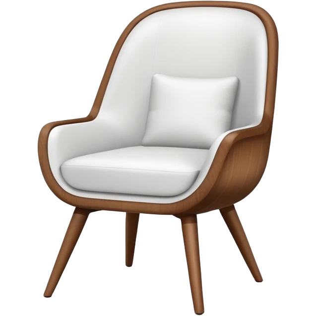 modern white chair with wood emoji
