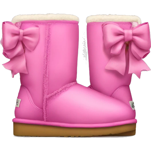 pink uggs with a bow on the back emoji