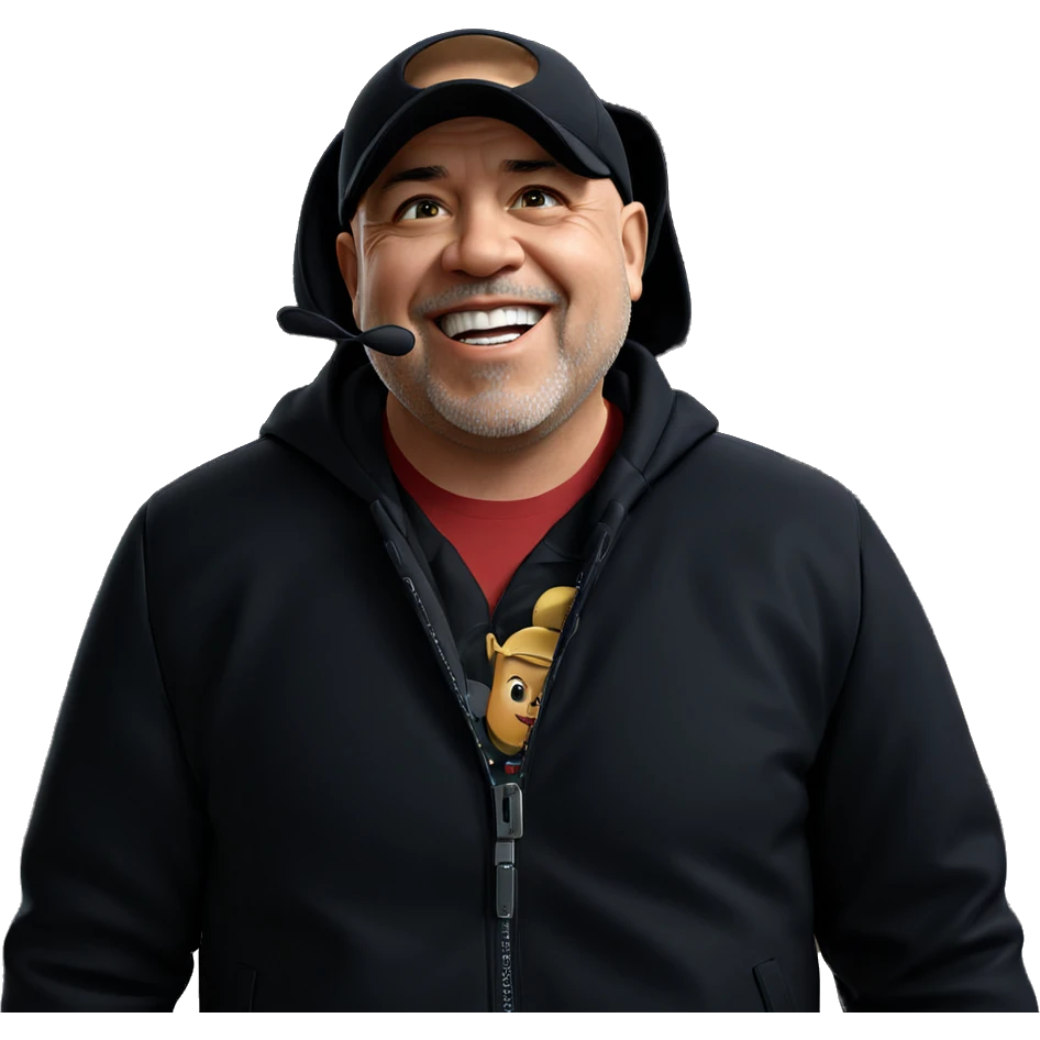 smiling boy in black jacket emoji