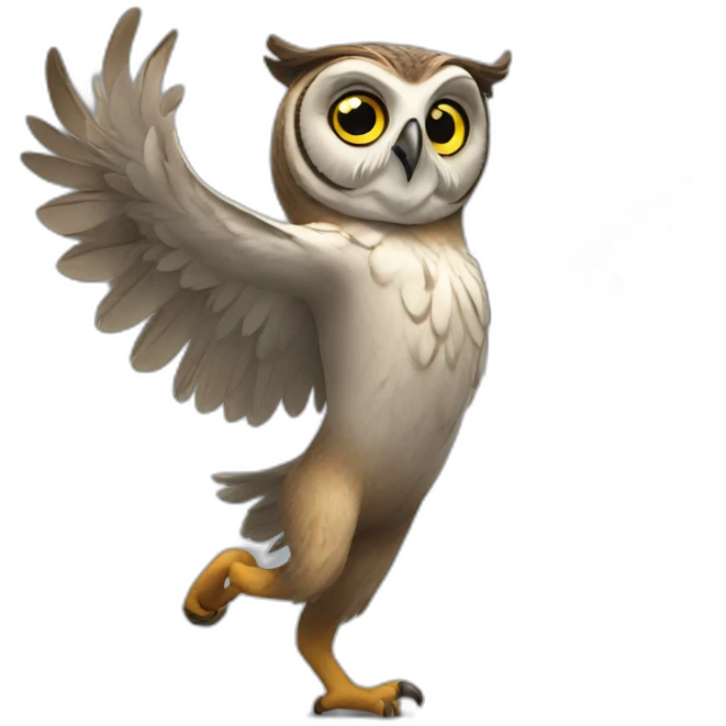Owl dancing emoji