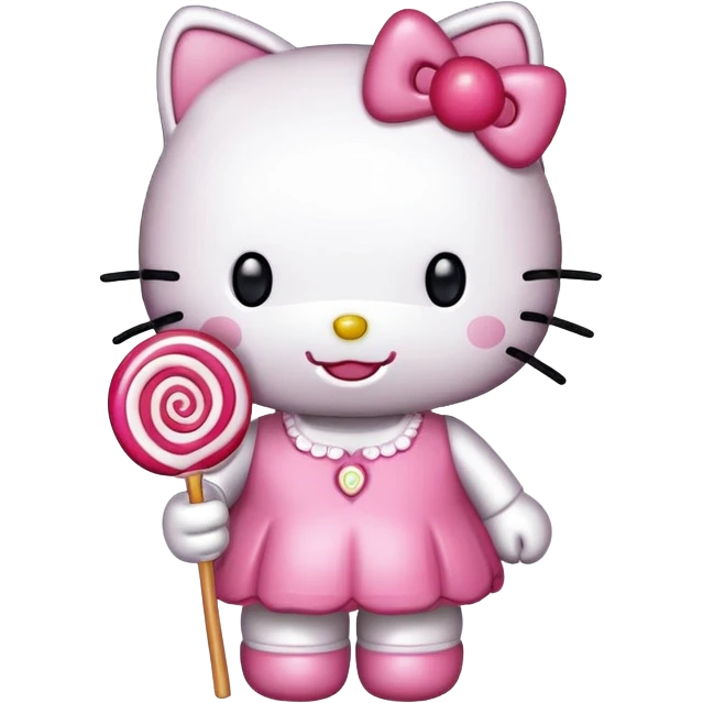 Hello kitty with candy emoji