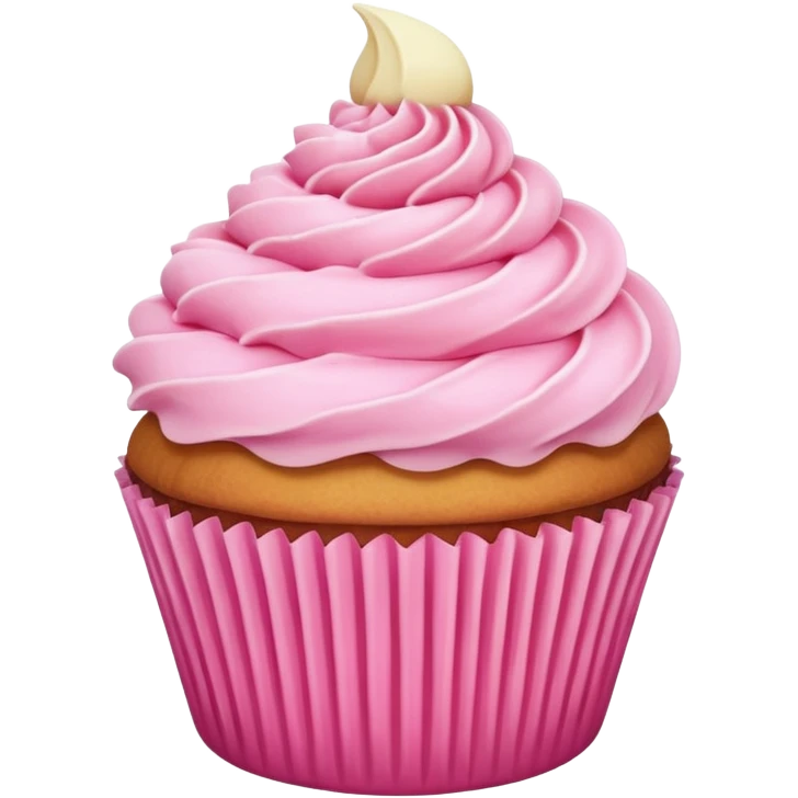 Cupcake with pink icing emoji