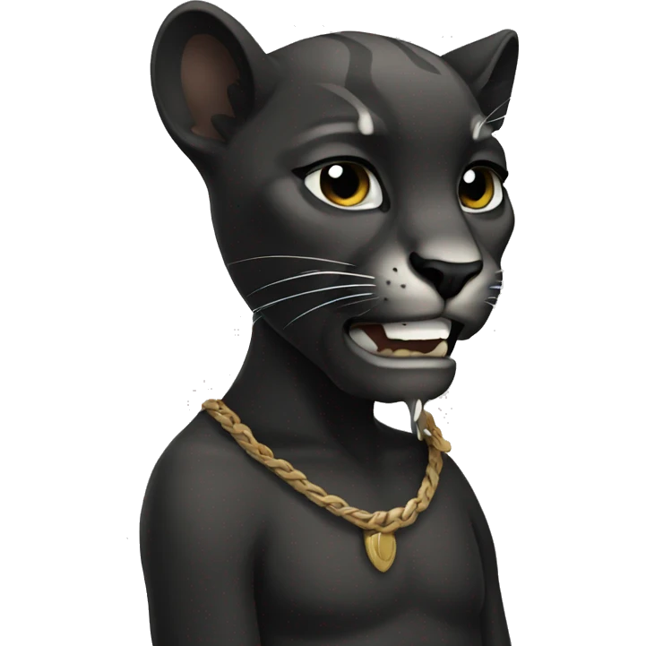 crying black puma  emoji