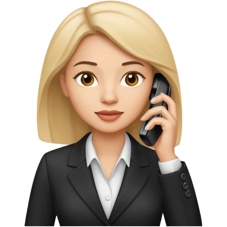business woman talking on the mobile phone emoji
