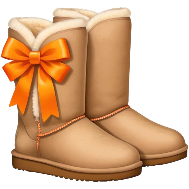 Super cute Uggs with orange bows emoji