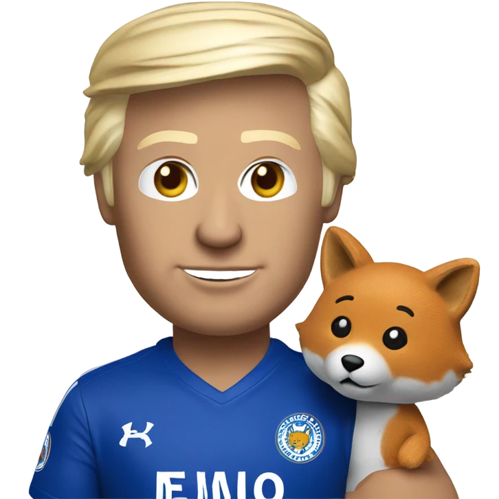 Donald trump as a Leicester supporter with fox  emoji